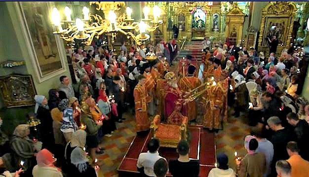 Праздник Светлого Христова Воскресения в Покровском кафедральном соборе г. Астрахани