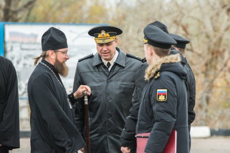 Глава Астраханской митрополии посетил бригаду кораблей Каспийской флотилии