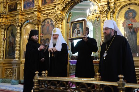 Святейший Патриарх Кирилл посетил Покровский кафедральный собор Астрахани